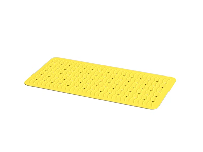 Yellow Kitchen Drying Mat With Holes Functional Countertop Accessory For Food Prep 3d model
