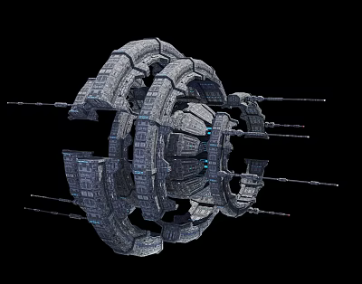The Modern Space Station 3d model