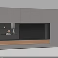 Modern TV Wall Unit With Gray Cabinetry Black Panel And Warm LED Lighting