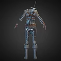Medieval Armor Clothing Model With Sword Chainmail Leather Straps And Gauntlet