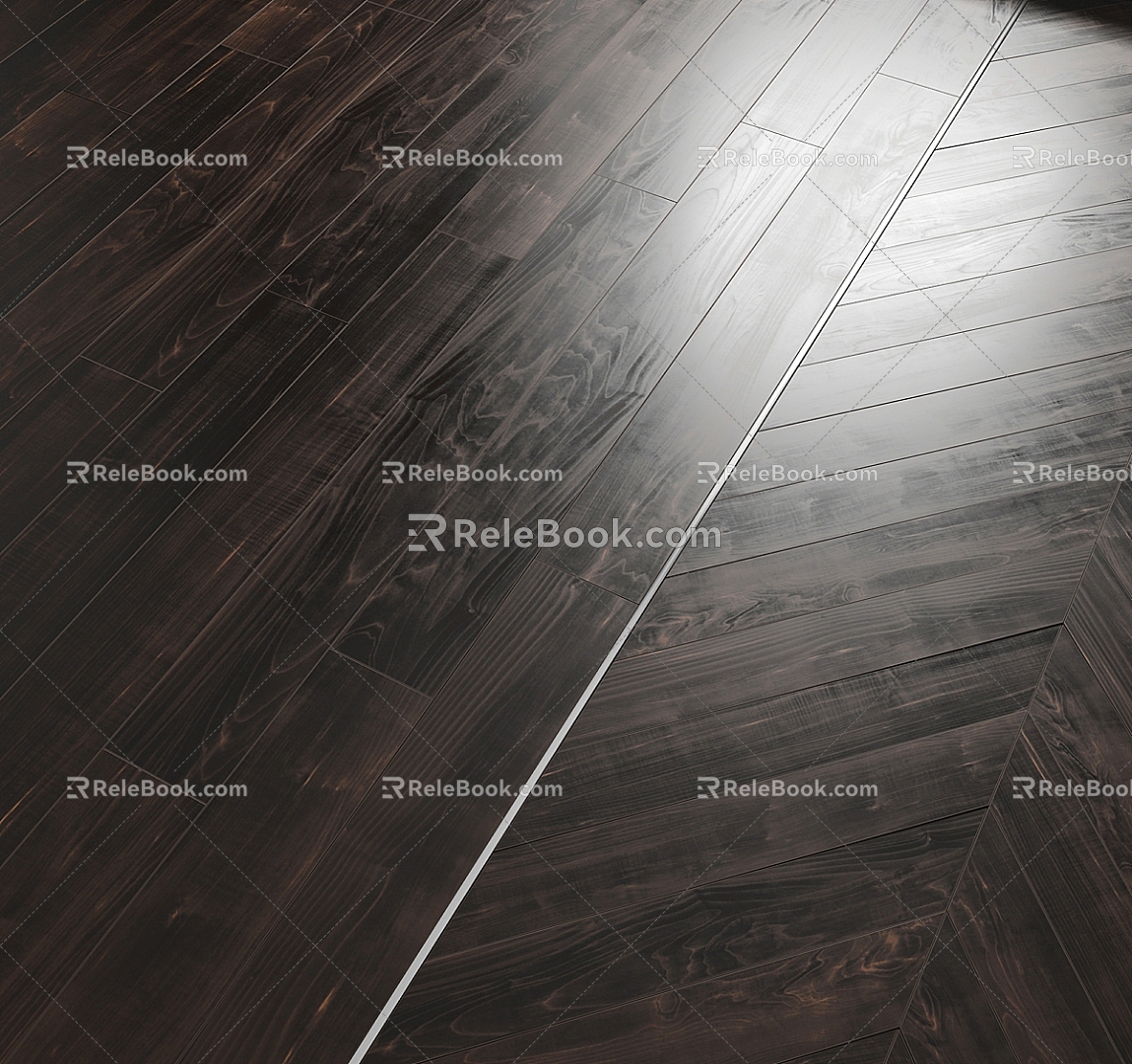 Wood floor, ground, I-character, herringman, wood grain 3d model