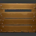 Sturdy Wooden Storage Crate With Slatted Design For Home Organization