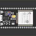 Microcontroller Development Board With Circuit Pins Chip And Electronic Components