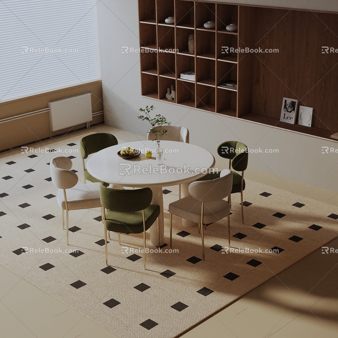 Modern dining table 3d model