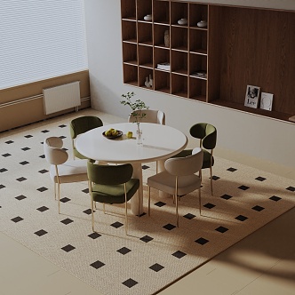 Modern dining table 3d model