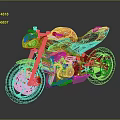 Pink Sport Motorcycle With Modern Design And Black Accents On Shiny Body