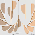 Light Luxury Chandelier Blade Decorative Chandelier 3d model