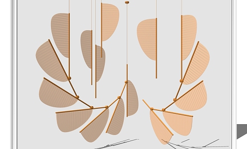 Light Luxury Chandelier Blade Decorative Chandelier 3d model