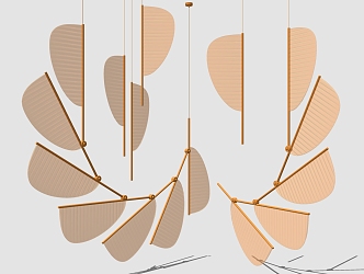 Light Luxury Chandelier Blade Decorative Chandelier 3d model