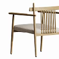Modern Leisure Chair With Wooden Frame Armrests Padded Seat And Minimalist Design