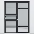 Stylish Modern Casement Window With Black Aluminum Frame Clear Glass And Safety Lock Design