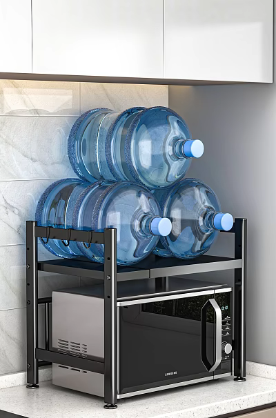 Heavy Duty Metal Storage Rack Holding Multiple Large Water Jugs for Home Use 3d model