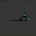 Decorative Lamp With Blue Mechanical Octopus Design And Black Tentacles Featuring Yellow Dots