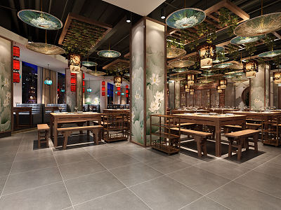 New Chinese Restaurant Lobby model