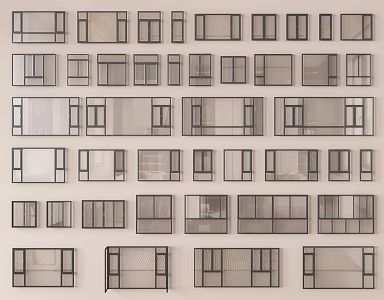 Modern windows Combination glass windows Floor-to-ceiling windows Balcony windows Bay windows Bedroom windows sliding windows casement windows Doors and windows 3d model