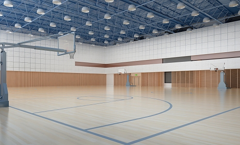 modern basketball hall 3d model