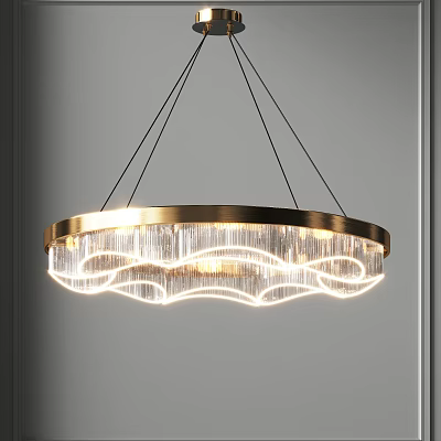 Light Luxury Chandelier 3d model