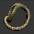 Vintage Bronze Clothing Accessory With Intertwined Ring Design And Rustic Finish