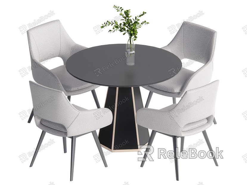 Modern Casual Table and Chair Combination Dining Table and Chair model