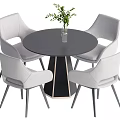 Modern Casual Table and Chair Combination Dining Table and Chair 3d model