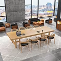 Modern Conference Table and Chair Conference Table 3d model