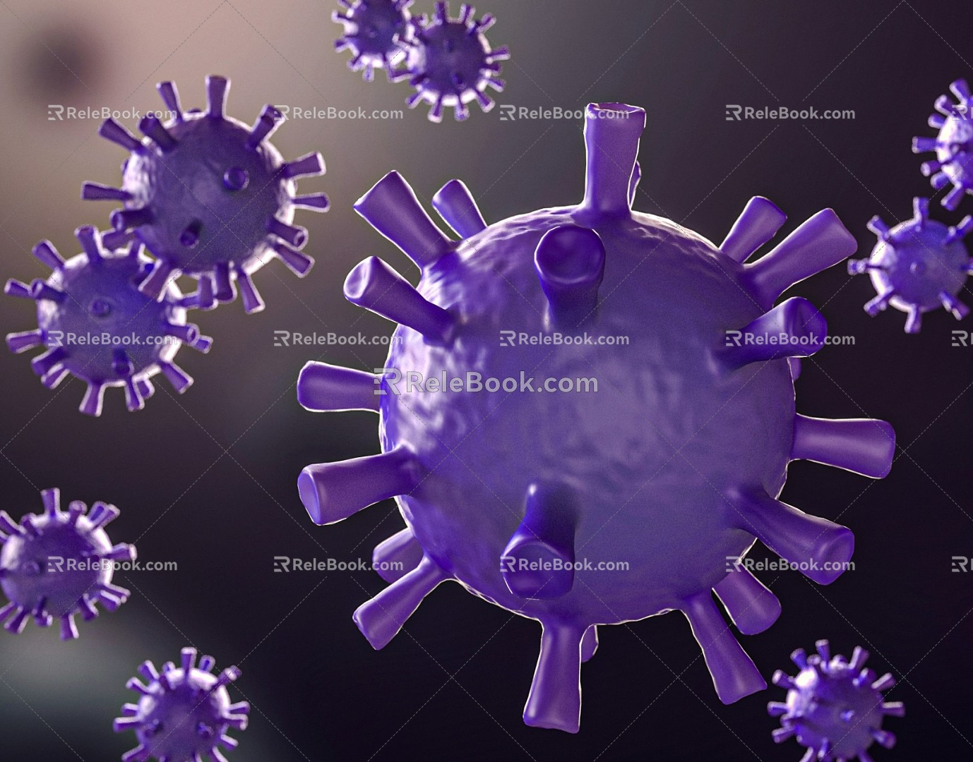 Modern virus 3d model