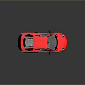 Red Luxury Sports Car With Sleek Design Black Wheels And Rear Spoiler