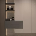 Modern Luxury Living And Dining Room Interior With Elegant Marble TV Wall And Soft Furnishings