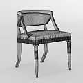 Classic Accent Chair With Brown Leather Upholstery And Wooden Carved Legs