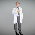 Man In White Doctor Coat Standing With Stethoscope And Thumbs Up Gesture