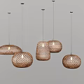 Modern Woven Pendant Lights For Interior Decor With Circular Openwork And Warm Glow