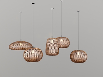 Southeast Asia Chandelier 3d model