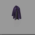 Purple Long Skirt With Black Vertical Panels And Modern Elegant Design