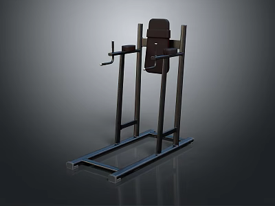 Sturdy Metal Frame Fitness Equipment Pull Up Station With Seated Support 3d model