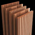 Wooden Vertical Slat Wall Panels With Detailed Texture For Modern Interior Decor Design