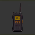 Purple And Orange Electronic Walkie Talkie With Screen Display Antenna And Buttons
