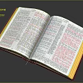 Open Book With Golden Edges And Text Pages On Dark Background