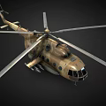Modern Helicopter Army Helicopter 3d model