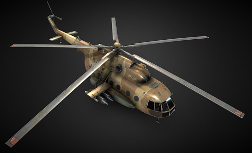 Modern Helicopter Army Helicopter 3d model