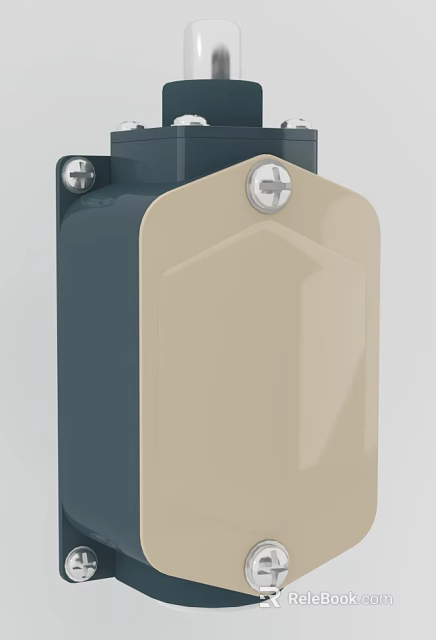 Beige And Dark Gray Electrical Wall Plate With Screw Mounting Design 3d model