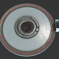 Circular Industrial Metal Device With Valve Red Indicator Wiring And Label