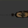 Handcrafted Serrated Weapon With Wooden Handle Leather Wrapped Grip And Rope Tassel
