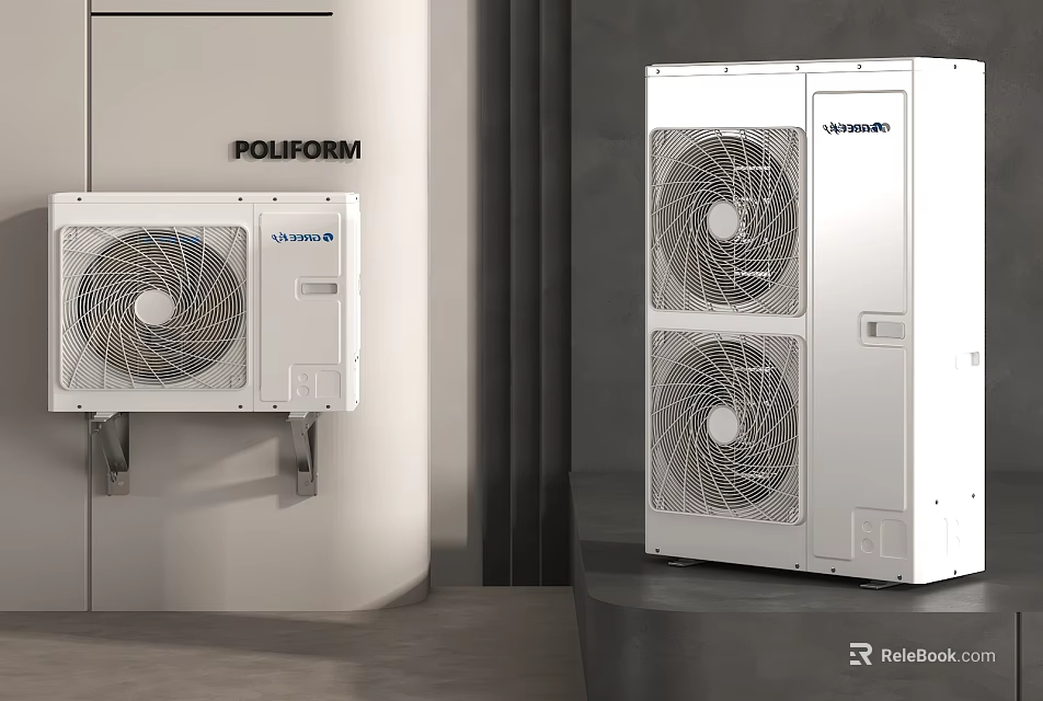 Daikin Air Conditioning Units In Modern Interior With POLIFORM 3d model 