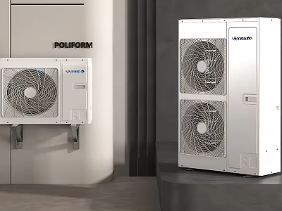 Daikin Air Conditioning Units In Modern Interior With POLIFORM 3d model