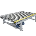 Industrial Roller Conveyor With Metal Rollers Frame And Drive System For Material Handling 3d model