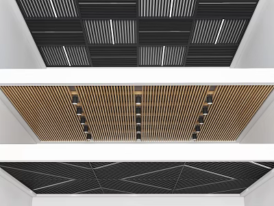 Square ceiling grille aluminum square ceiling meeting room ceiling public ceiling 3d model