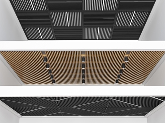 Square ceiling grille aluminum square ceiling meeting room ceiling public ceiling 3d model