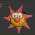 Sun Icons Moon Solar System Saturn Jupiter Mars Earth Pluto Neptune Venus 3d model