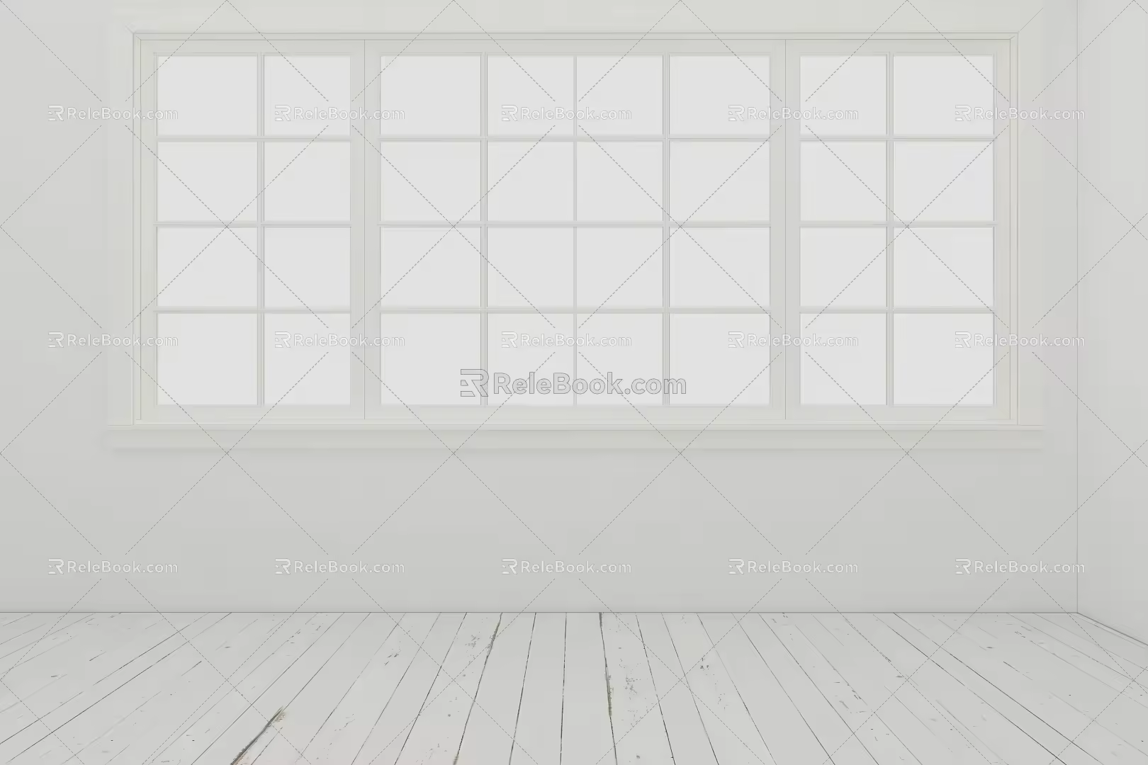 Modern windows minimalist home 3d model