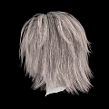 Elegant Jewelry Accessories Display On Human Head Model With Light Short Hair And Black Background